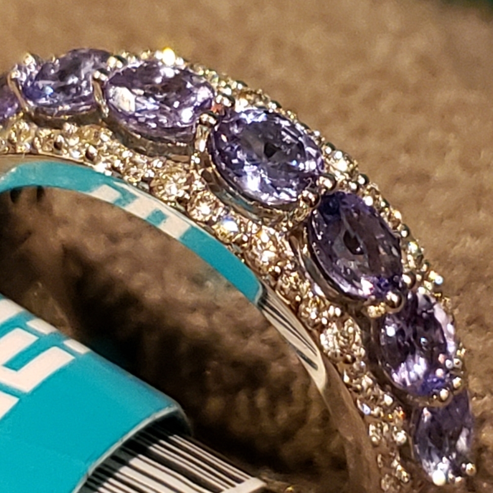 EFFY Tanzanite & Diamond band, 14k white gold - Picture 8 of 10